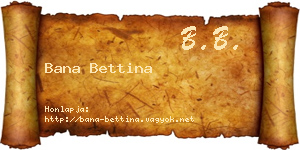 Bana Bettina névjegykártya
