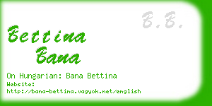 bettina bana business card